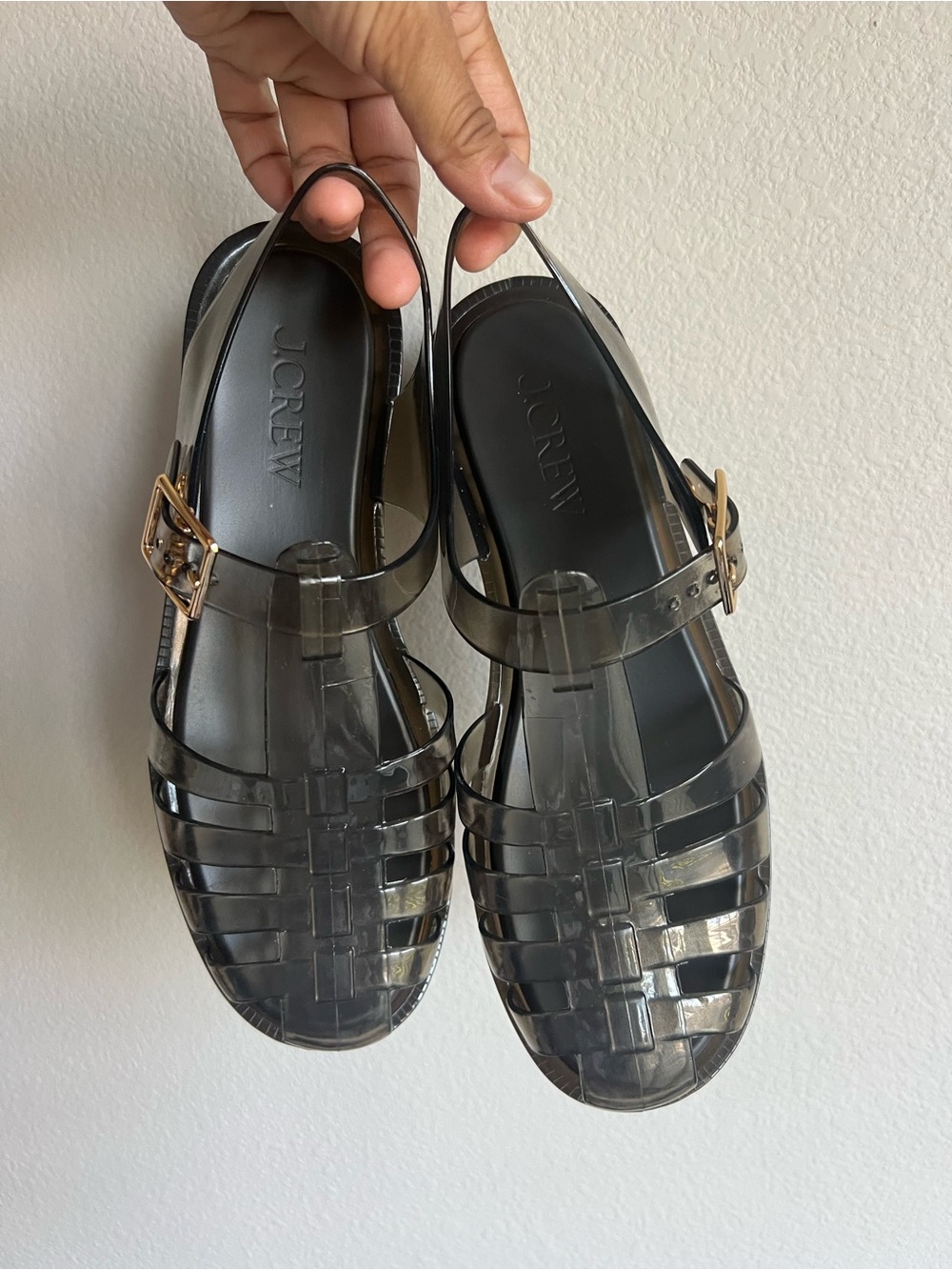 J Crew Women’s Jelly Slingback Sandals in Smoke Gray -Sold Out - Picture 2 of 11
